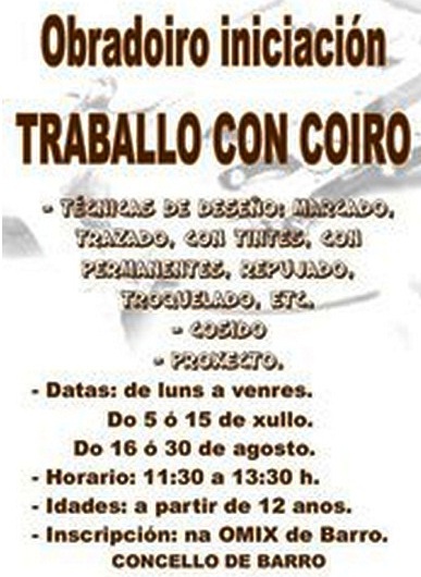 traballo en coiro