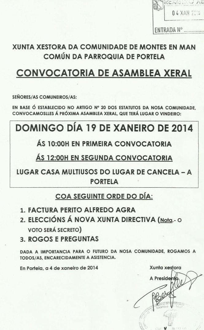 CONVOCATORIA ASAMBLEA