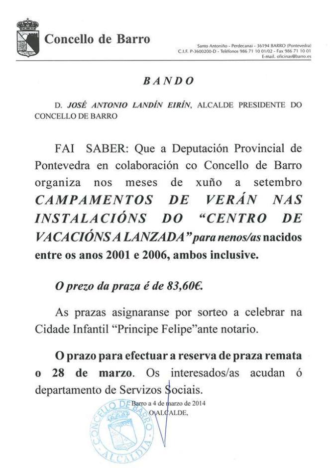 campamentos novas barro