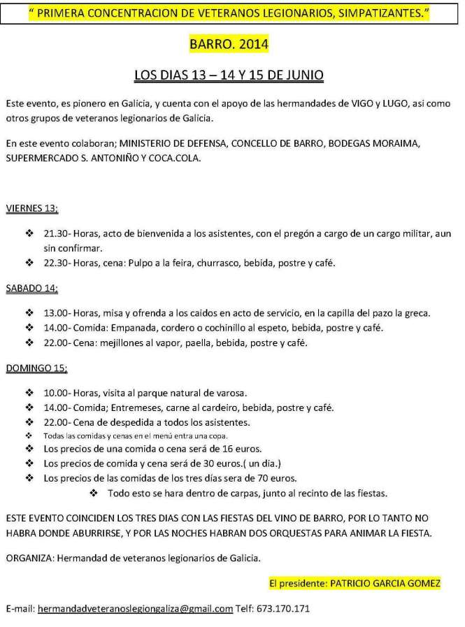 anuncio y menu concentracion