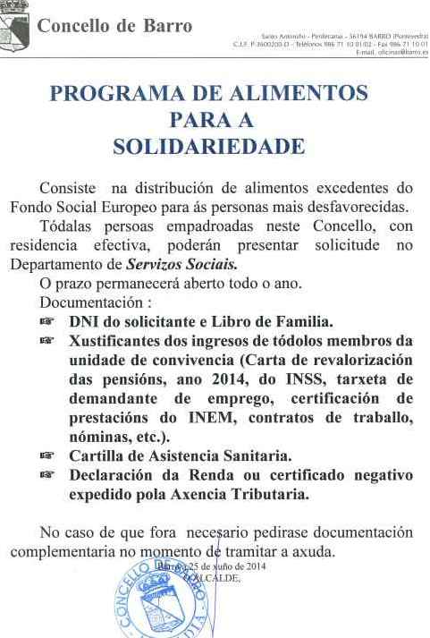 bando ALIMENTOS 2014