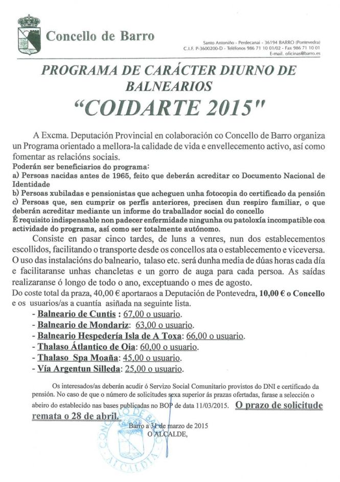 BALNEARIOS DEPUTACION