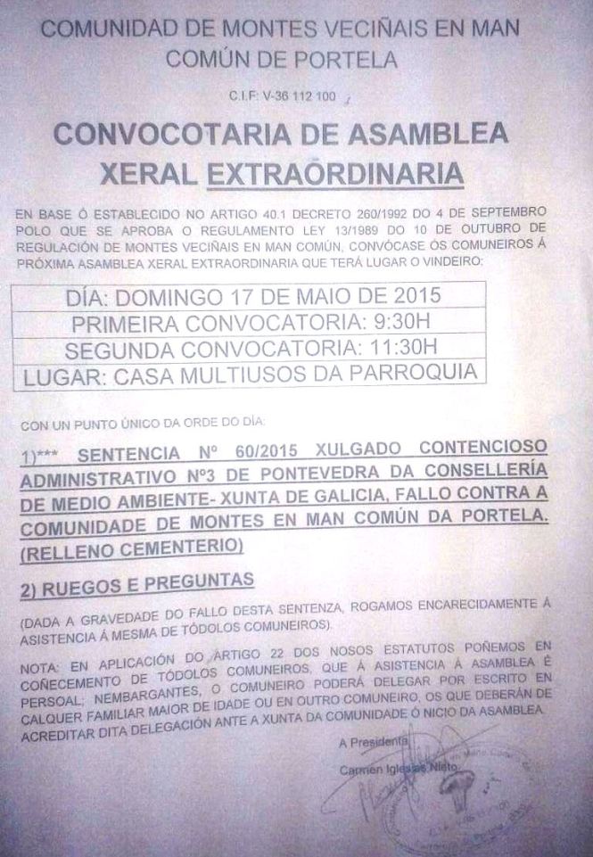 XUNTA DE MONTES DE PORTELA