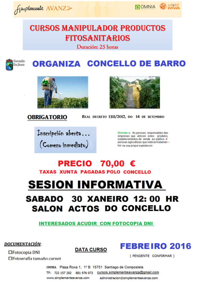 Manipulador de productos fitosanitarios