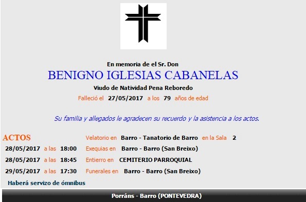 benigno iglesias cabanelas