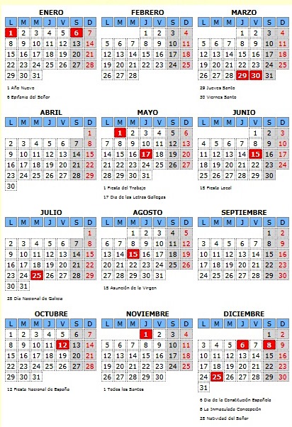 calendario laboral barro 2018